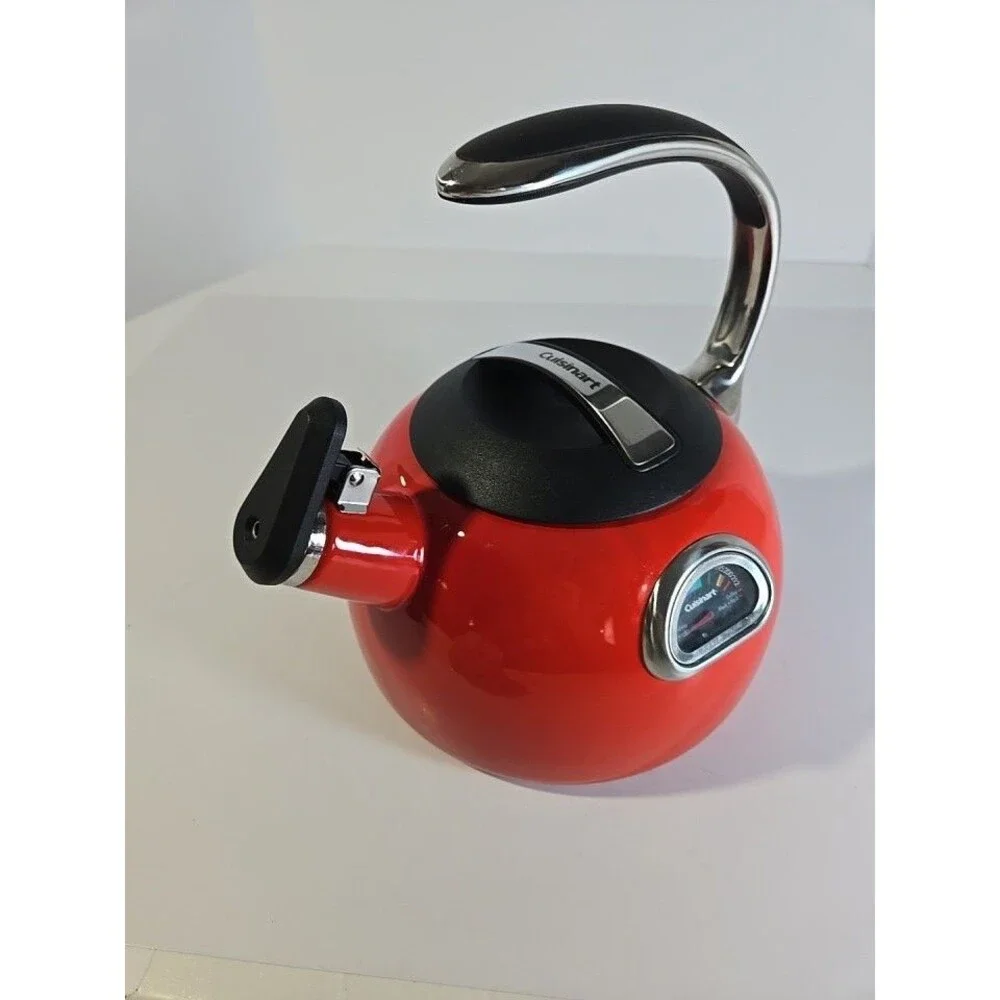 Cuisinart PerfecTemp PTK-330R Red 3 Qt Stovetop Tea Kettle Thermometer